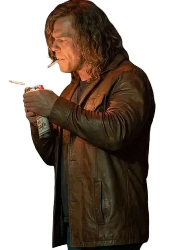 Motor City Alan Ritchson Brown Leather Jacket