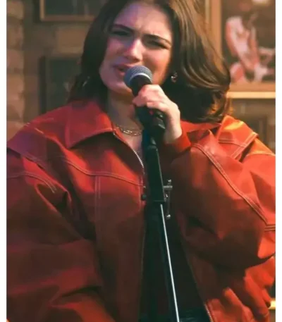 Off Campus Allie Hayes Red Bomber Jacket