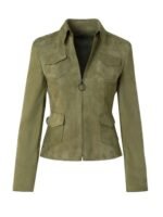 Amy Sedaris Elsbeth S03 Suede Leather Jacket - Image 3