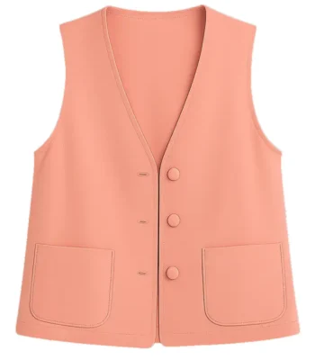 Ann Holiday Palm Royale Pink Vest