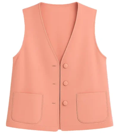 Ann Holiday Palm Royale Pink Vest