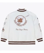 Arctic White San Diego Padres Lightweight Satin Jacket