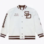 Arctic White San Diego Padres Lightweight Satin Jacket