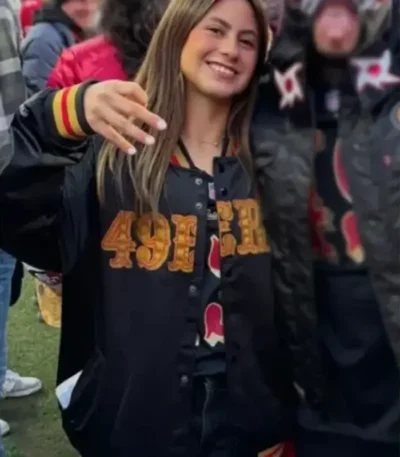 Azul Trujillo San Francisco 49ers Satin Jacket