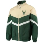 Bank Shot Oxford Milwaukee Bucks Green And Cream Jacket