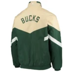 Bank Shot Oxford Milwaukee Bucks Green And Cream Jacket