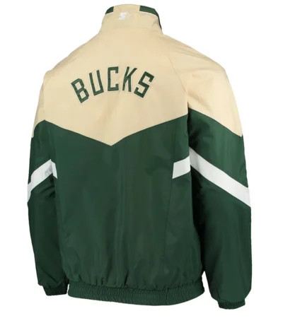 Bank Shot Oxford Milwaukee Bucks Green And Cream Jacket