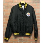 Black 90s Pittsburgh Steelers Jacket