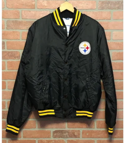 Black 90s Pittsburgh Steelers Jacket