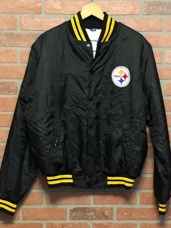 Black 90s Pittsburgh Steelers Jacket