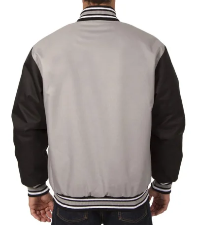 Black-Gray Minnesota Vikings Front Hit Poly Twill Jacket