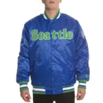 Black Label Seattle Seahawks Satin Jacket