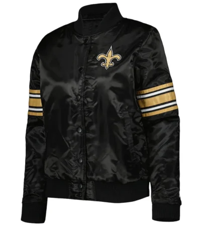 Black Line Up New Orleans Saints Jacket