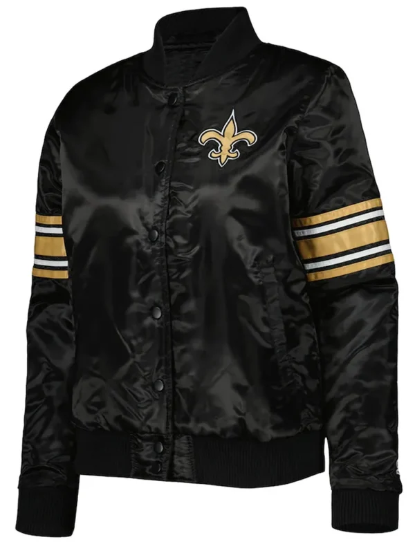 Black Line Up New Orleans Saints Jacket
