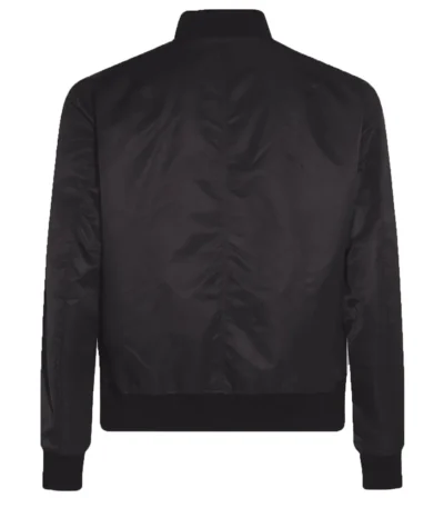 Black Minnesota Wild Lightweight Nylon Bomber Jacket