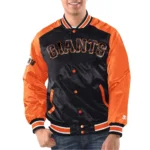 Black-Orange San Francisco Giants Renegade Varsity Satin Jacket