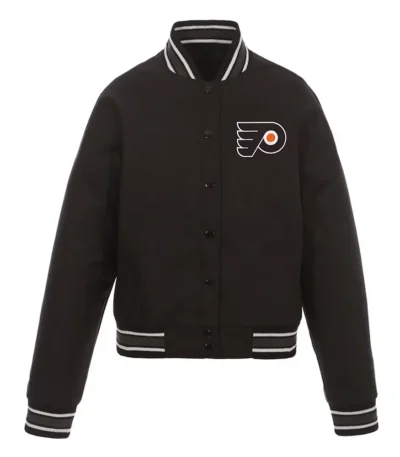 Black Philadelphia Flyers Poly-Twill Front-Hit Jacket