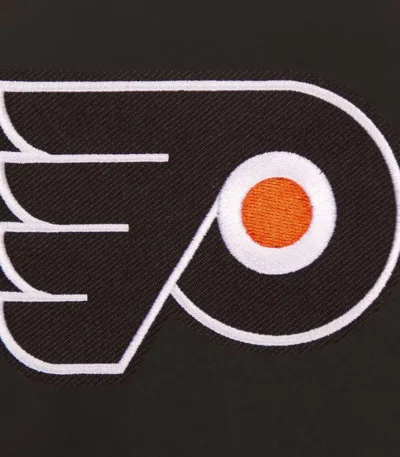 Black Philadelphia Flyers Poly-Twill Front-Hit Jacket