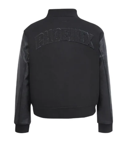Phoenix Suns Triple Black Varsity Wool-Leather Jacket