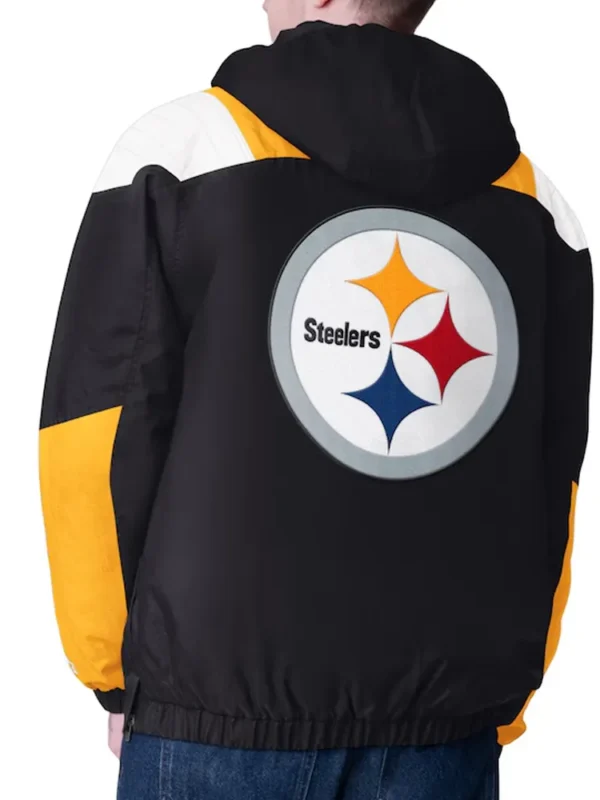 Black Pittsburgh Steelers Charger Half-Zip Pullover Jacket