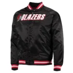 Black Portland Trail Blazers Throwback Wordmark Jacket