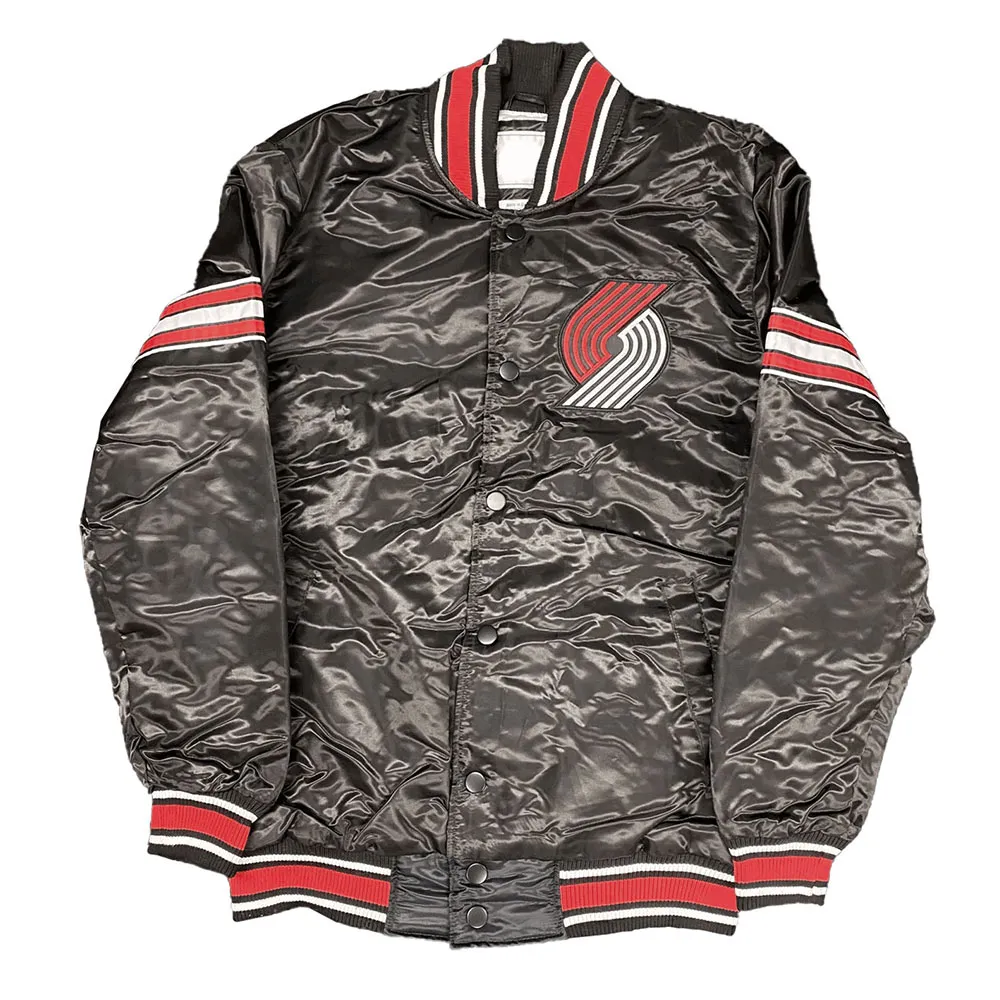 Black Portland Trailblazers Pick & Roll Jacket Black Portland Trailblazers Pick & Roll Jacket