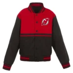 Black-Red New Jersey Devils Youth Poly-Twill Jacket