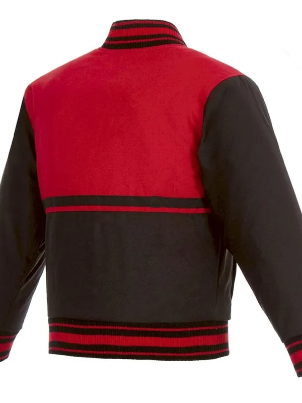 Black-Red New Jersey Devils Youth Poly-Twill Jacket