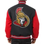 Black-Red Ottawa Senators Varsity Wool Jacket