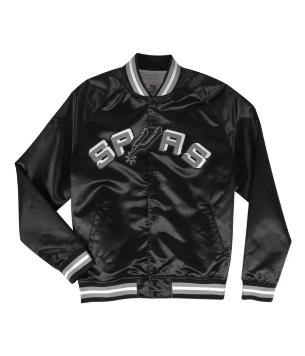 Black San Antonio Spurs Satin Jacket