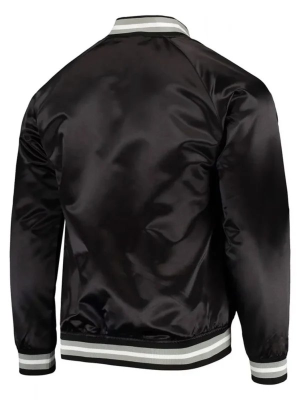 Black San Antonio Spurs Satin Jacket