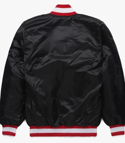 Black San Francisco 49ers Blackout Full-Snap Satin Jacket