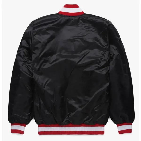 Black San Francisco 49ers Blackout Full-Snap Satin Jacket