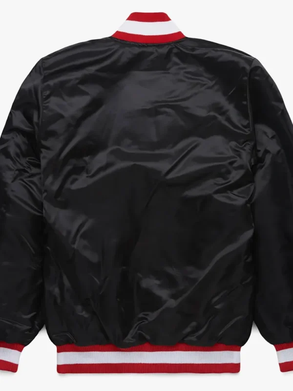 Black San Francisco 49ers Blackout Full-Snap Satin Jacket