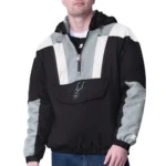 Black-Silver San Antonio Spurs Charger Half-Zip Pullover Jacket