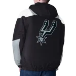 Black-Silver San Antonio Spurs Charger Half-Zip Pullover Jacket