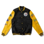 Black-Yellow 6X Champions Pittsburgh Steelers Varsity Jacket