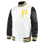 Black/White Pittsburgh Pirates The Legend Satin Jacket