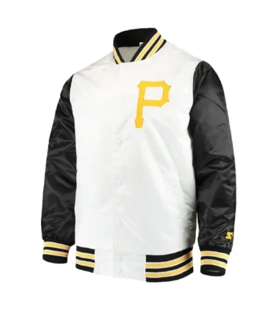 Black/White Pittsburgh Pirates The Legend Satin Jacket