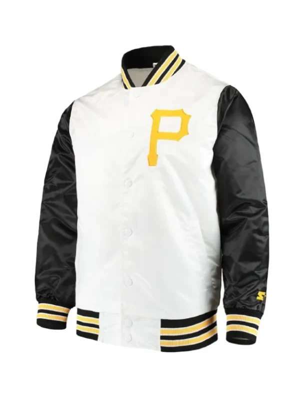 Black/White Pittsburgh Pirates The Legend Satin Jacket