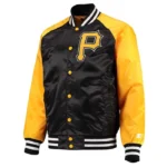 Black/Yellow Pittsburgh Pirates Lead Off Satin Jacket