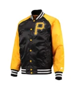 Black/Yellow Pittsburgh Pirates Lead Off Satin Jacket