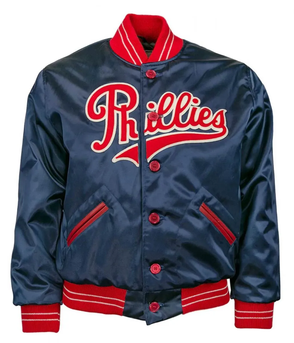 Blue 1937 Philadelphia Phillies Satin Jacket Blue 1937 Philadelphia Phillies Satin Jacket