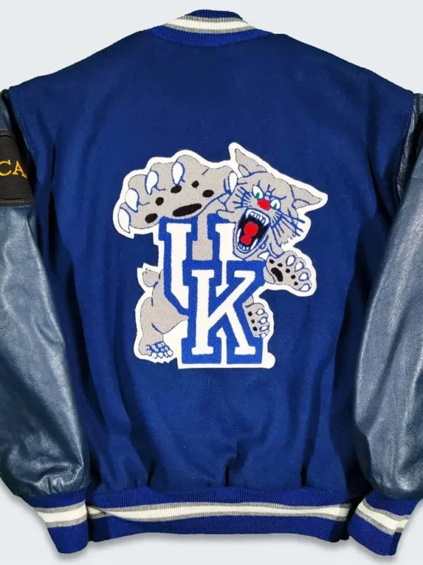 Blue California Golden Bears Varsity Wool/Leather Jacket