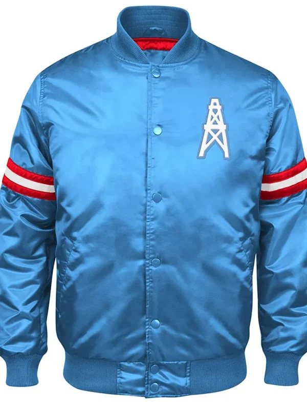 Blue Houston Oilers Retro Jacket