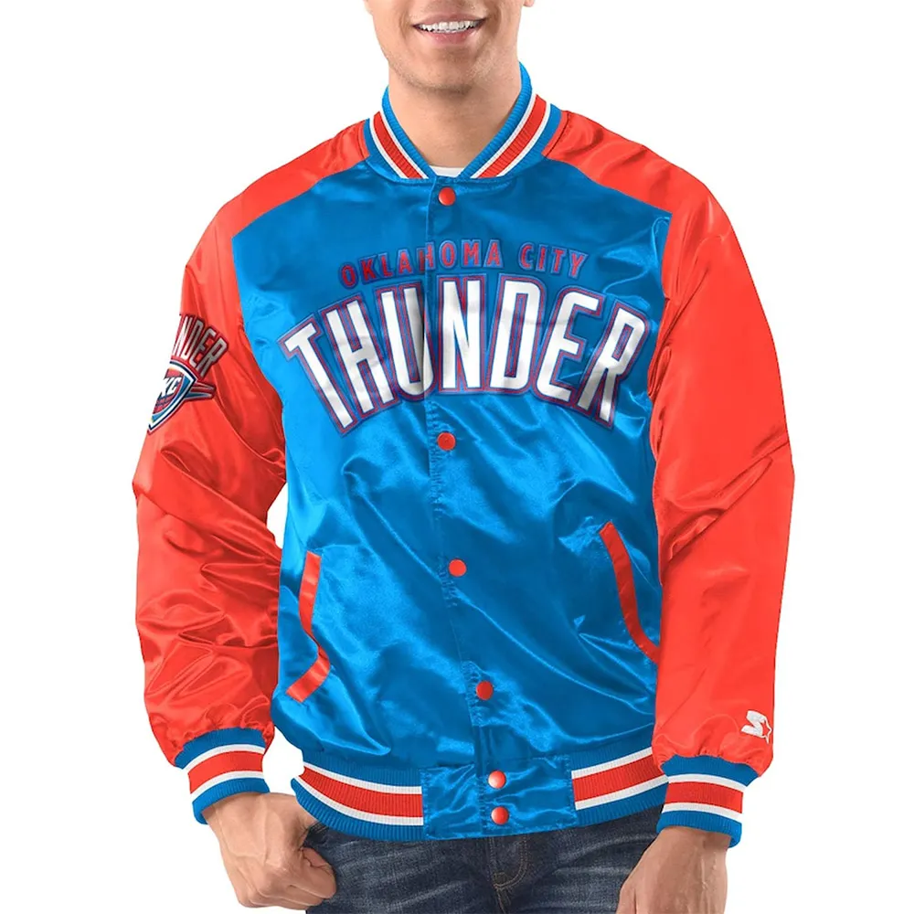 Blue/Orange OKC Renegade Varsity Satin Jacket Blue/Orange OKC Renegade Varsity Satin Jacket