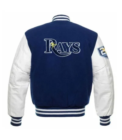 Tampa Bay Rays Blue and White Varsity Jacket