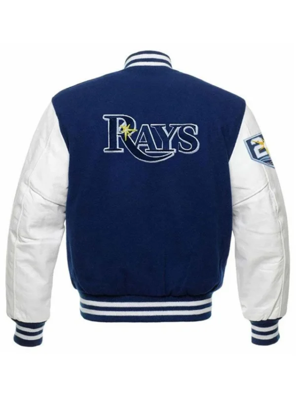 Tampa Bay Rays Blue and White Varsity Jacket