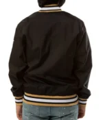Bomber New Orleans Saints Black Satin Jacket