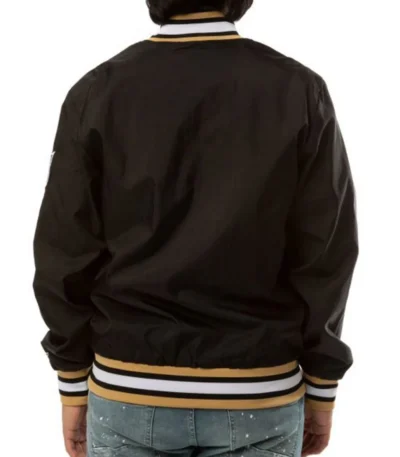 Bomber New Orleans Saints Black Satin Jacket